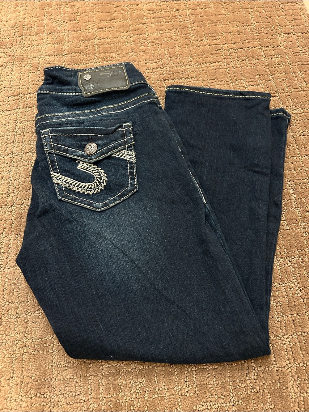 Silver Suki Capri Jeans 26